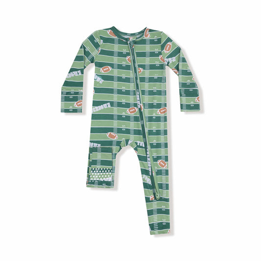Angel Dear Angel Dear 2 Way Zipper Romper Football Field- Glow in the Dark