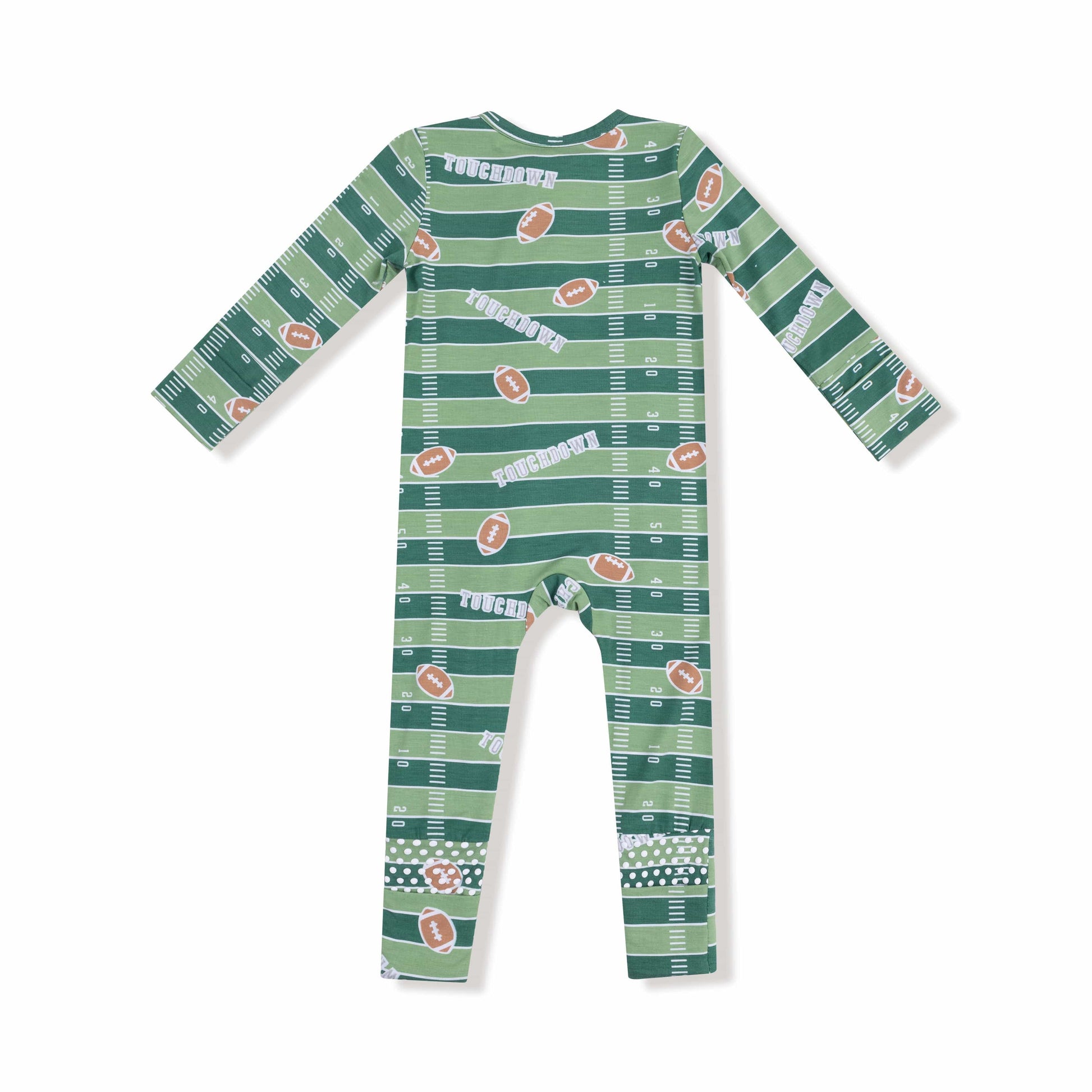 Angel Dear Angel Dear 2 Way Zipper Romper Football Field- Glow in the Dark