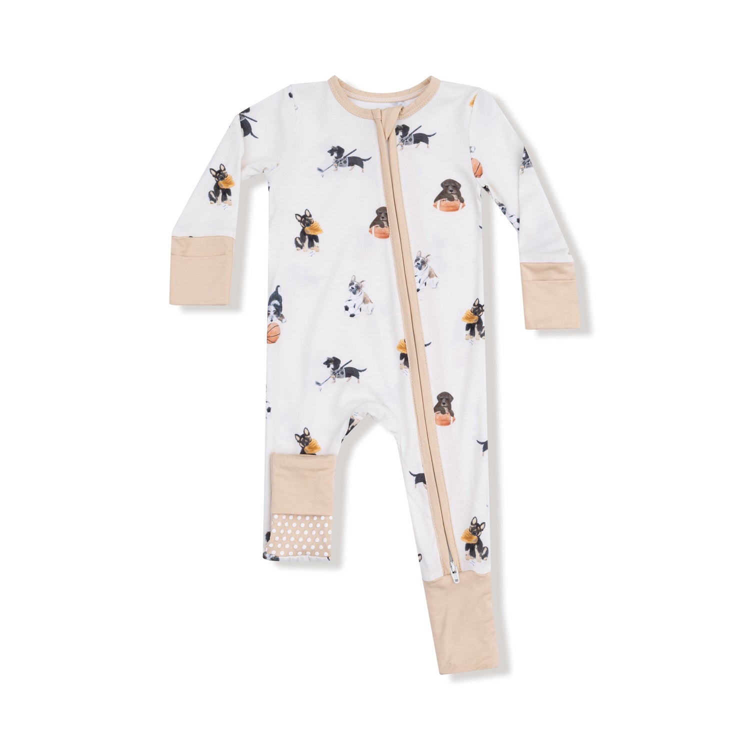 Angel Dear Angel Dear 2 Way Zipper Romper Sporty Puppies