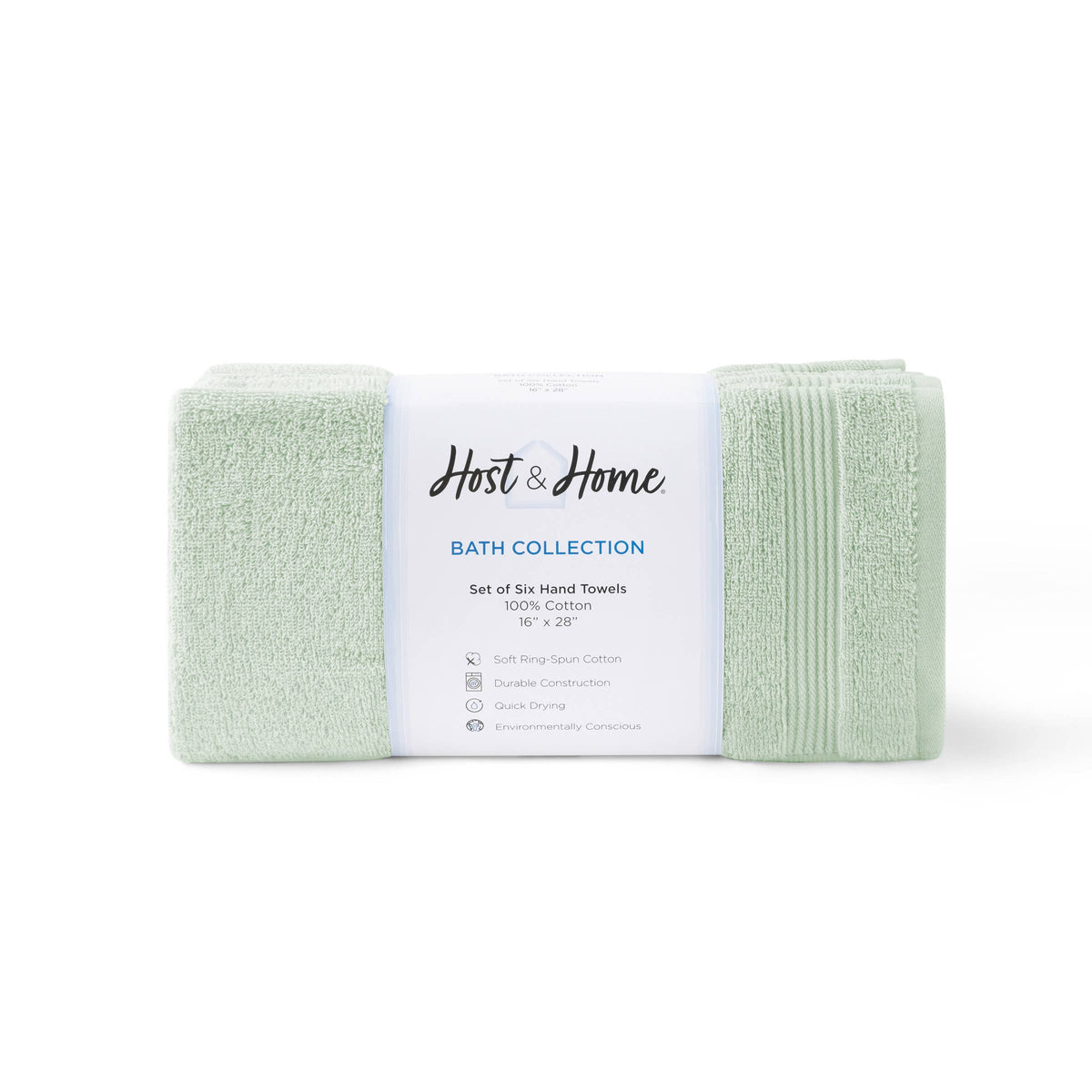 Arkwright Home White Host & Home Soft Cotton Hand Towels (6-Pack), 16x28, 400 GSM HT-HH1628-3.5-WHT
