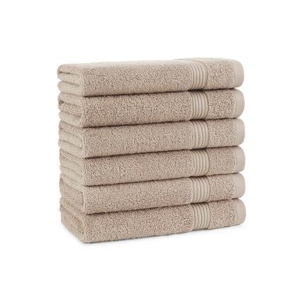 Arkwright Home White Host & Home Soft Cotton Hand Towels (6-Pack), 16x28, 400 GSM HT-HH1628-3.5-WHT