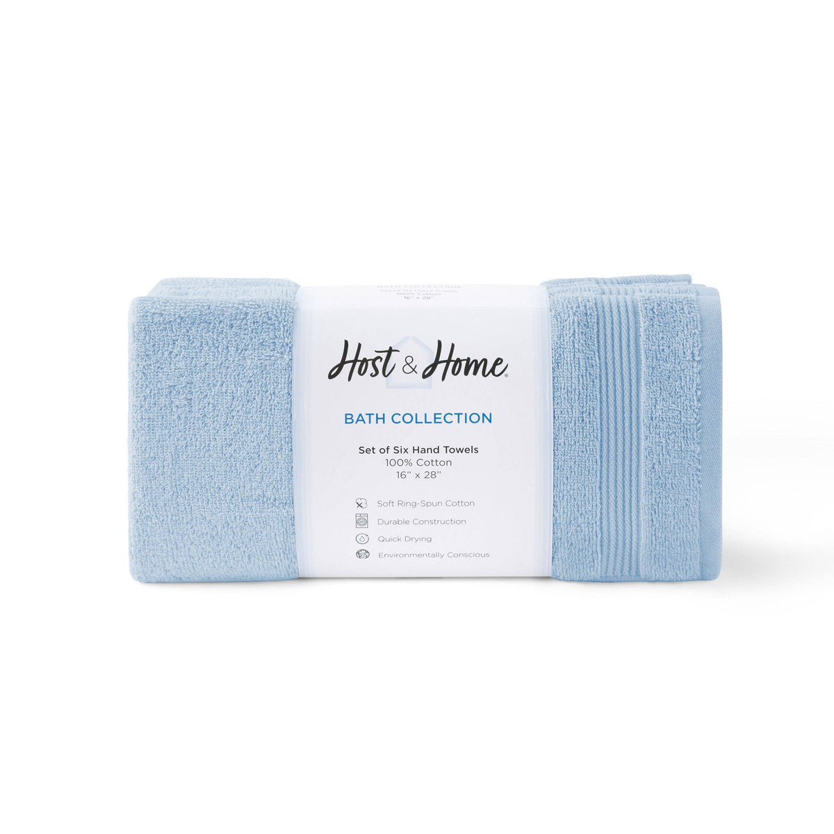 Arkwright Home White Host & Home Soft Cotton Hand Towels (6-Pack), 16x28, 400 GSM HT-HH1628-3.5-WHT