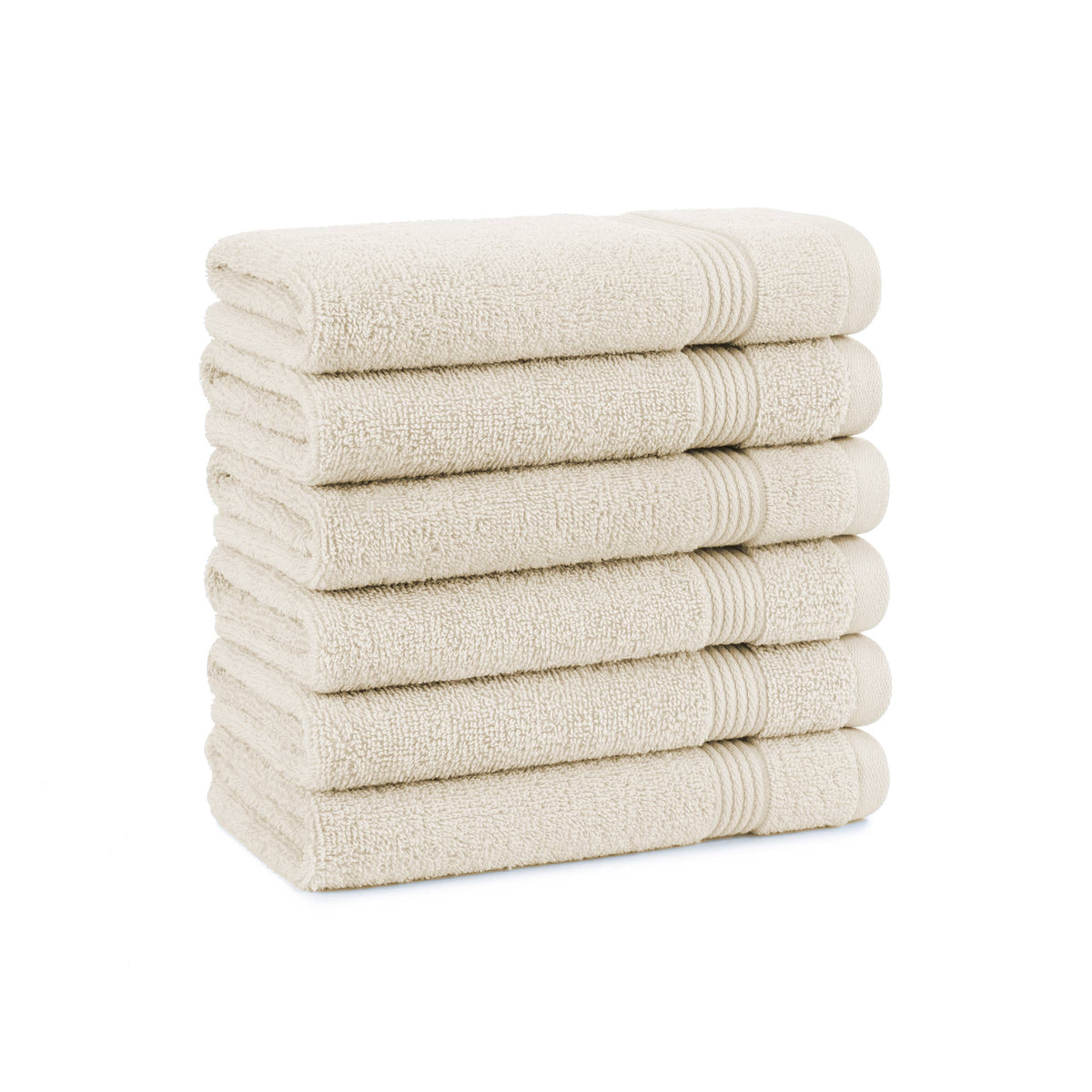 Arkwright Home White Host & Home Soft Cotton Hand Towels (6-Pack), 16x28, 400 GSM HT-HH1628-3.5-WHT