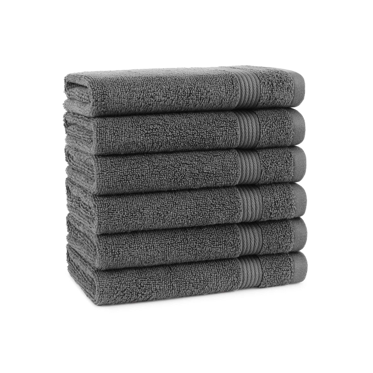 Arkwright Home White Host & Home Soft Cotton Hand Towels (6-Pack), 16x28, 400 GSM HT-HH1628-3.5-WHT