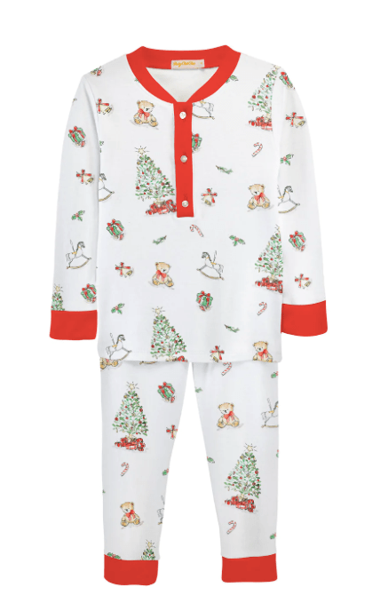 Baby Chic Christmas tree kid PJ set