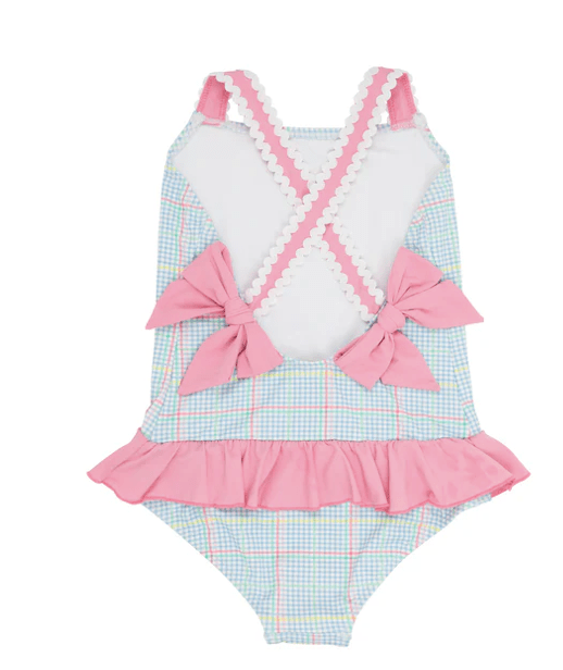 Beaufort Bonnet Company Taylor Bay Bathing Suit Piccadilly Plaid/Hamptons Hot Pink