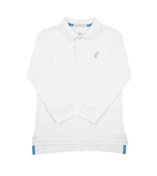 Beaufort Bonnet Company The Beaufort Bonnet Company-Worth Ave White Prim & Proper LS Polo