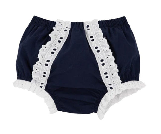 BEAUFORT BONNET Beaufort Bonnet Belle's Bloomers Nantucket Navy with Worth Avenue White