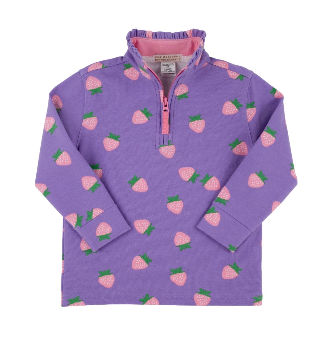 BEAUFORT BONNET Canter Collar Half-zip Sanibel Strawberry (Palisades Purple)