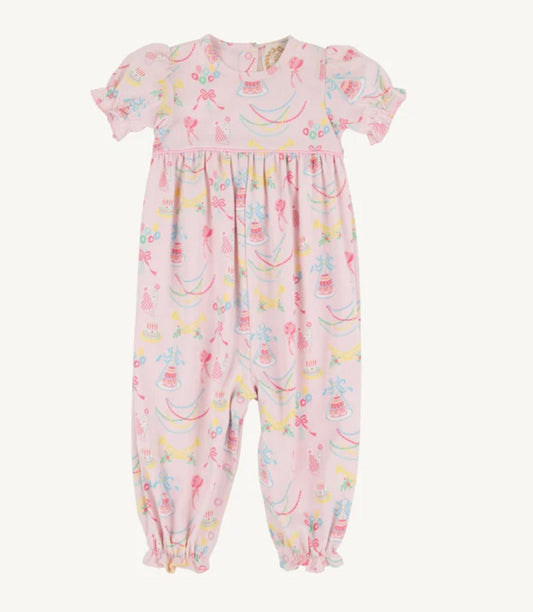 Beaufort Bonnet Britt Romper Golden Birthday/Pier Party Pink