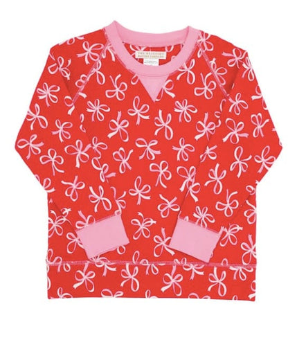 BEAUFORT BONNET Cassidy Comfy Crewneck Bustling Bows with Hamptons Hot Pink