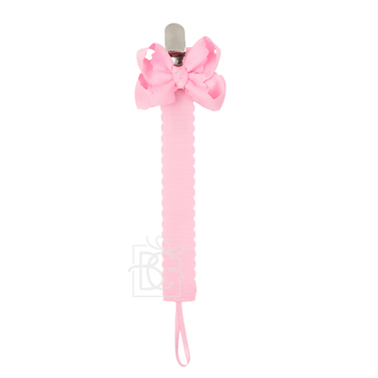 Beyond Creations, LLC Scalloped Grosgrain Pacifier Clip w/ Detachable Bow