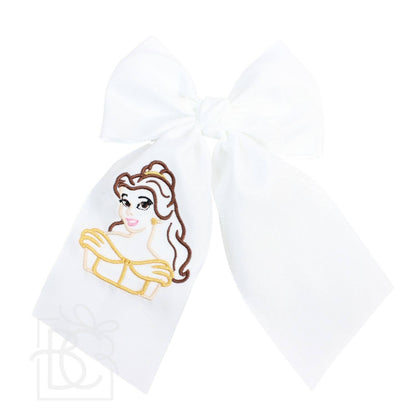 Beyond Creations, LLC Yellow Princess PRINCESS EMBROIDERED BOW W/ TAILS ON ALLIGATOR CLIP EPRINCESS-650/250