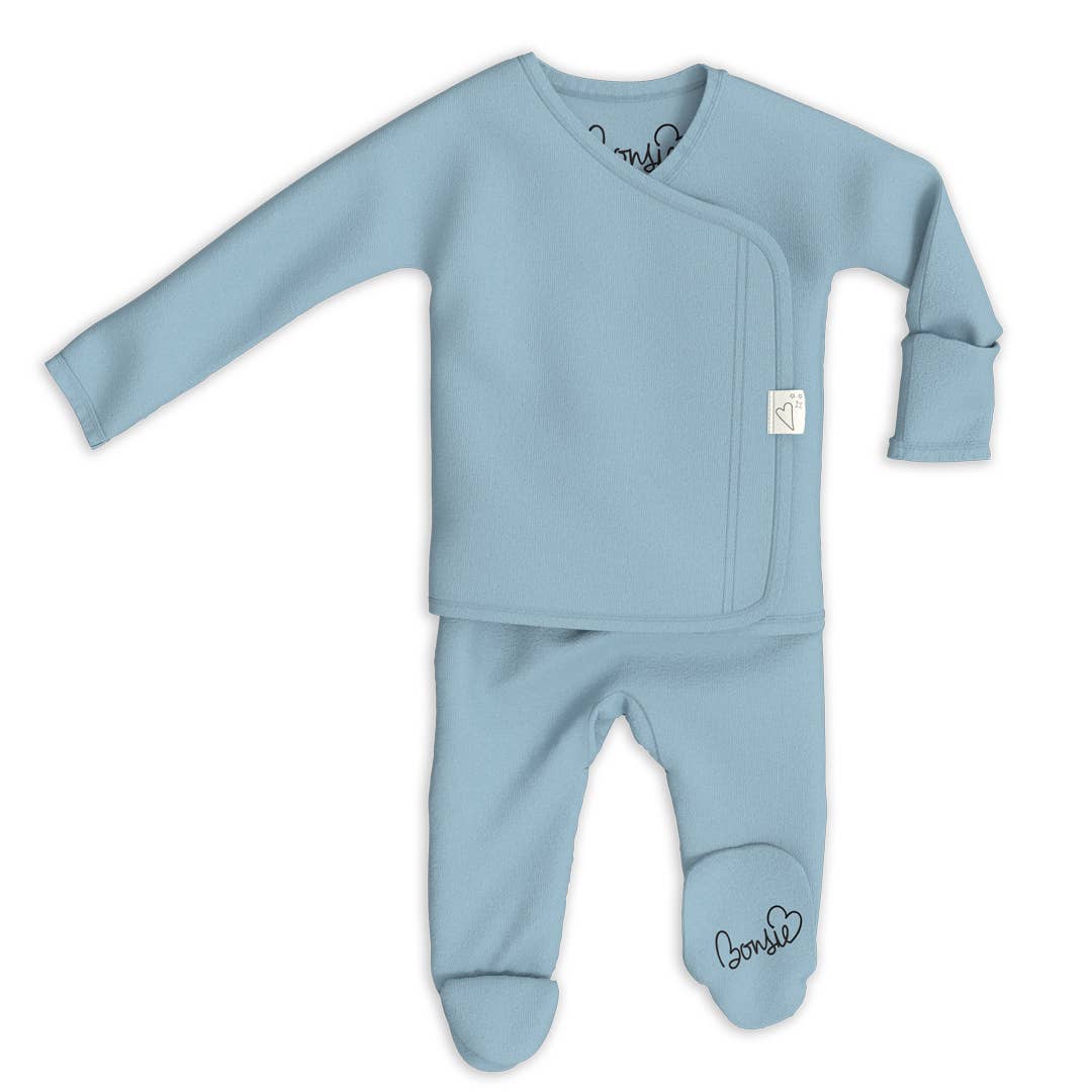 Bonsie Skin to Skin Babywear 0-3 Months Bonsie Footie - Ripple BOF015RP03