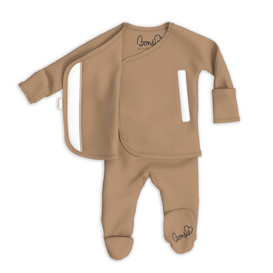 Bonsie Skin to Skin Babywear Bonsie Footie - Mocha