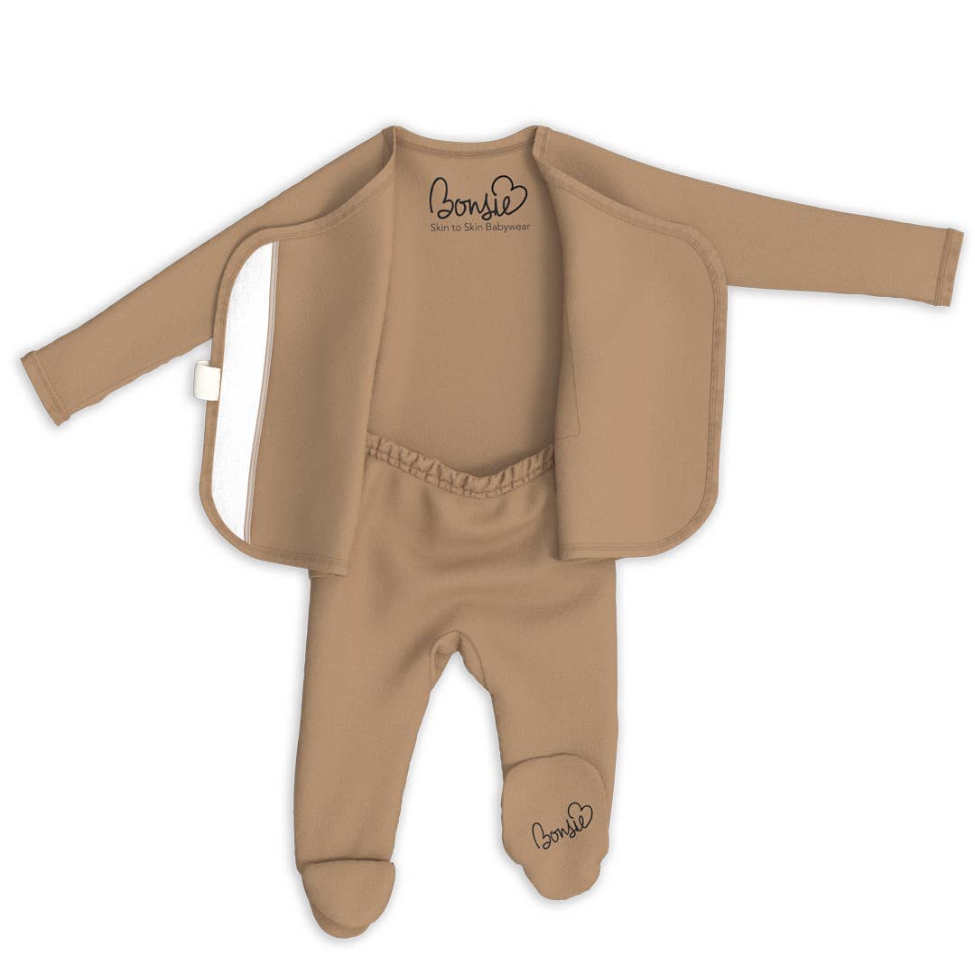 Bonsie Skin to Skin Babywear Bonsie Footie - Mocha