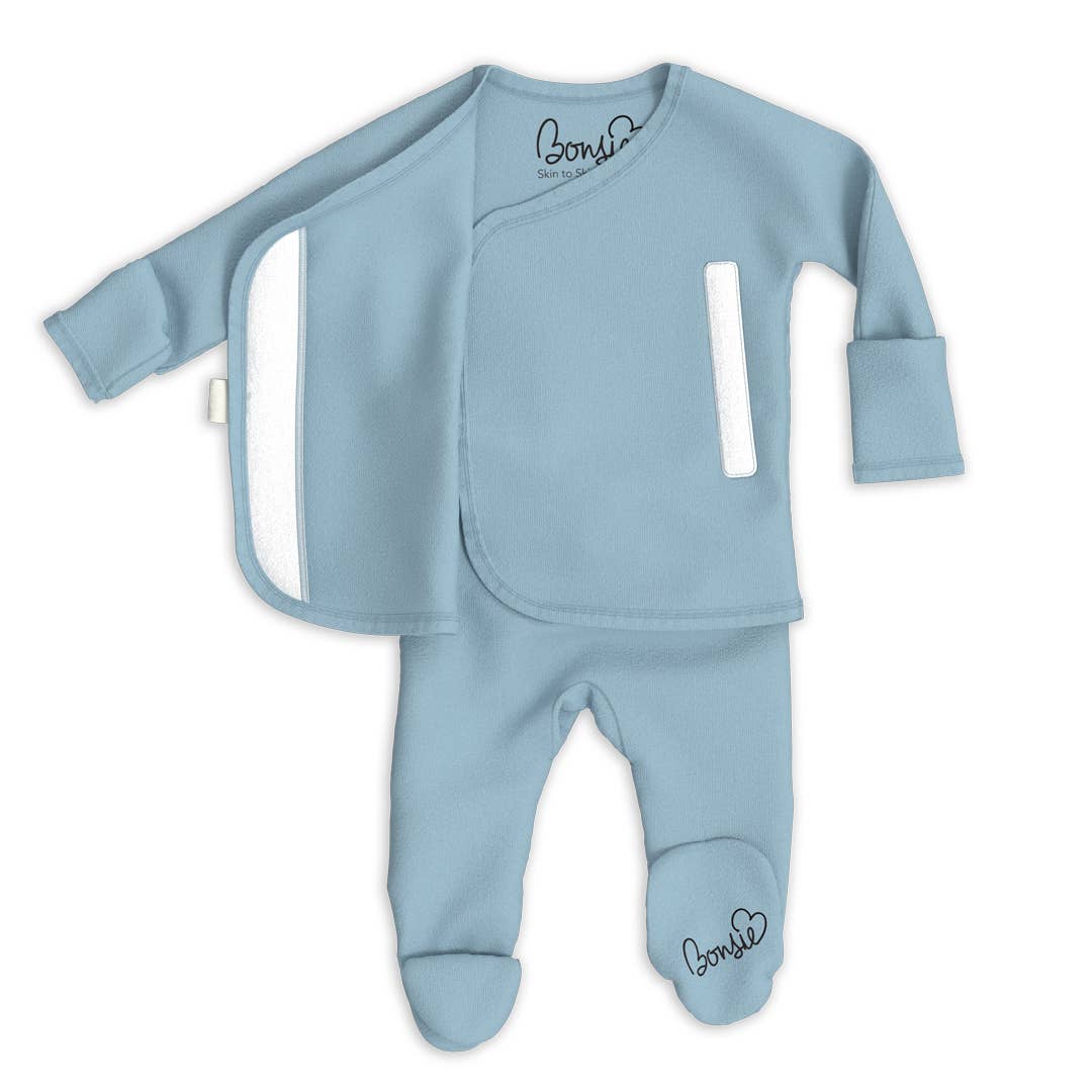 Bonsie Skin to Skin Babywear Bonsie Footie - Ripple