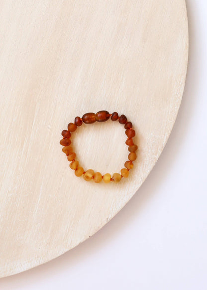 CanyonLeaf 5" Baby Bracelet Raw Baltic Amber + Sunflower || Anklet or Bracelet Sunflower5