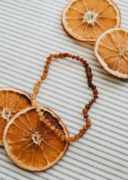 CanyonLeaf Raw Baltic Amber + Sunflower || Necklace ||