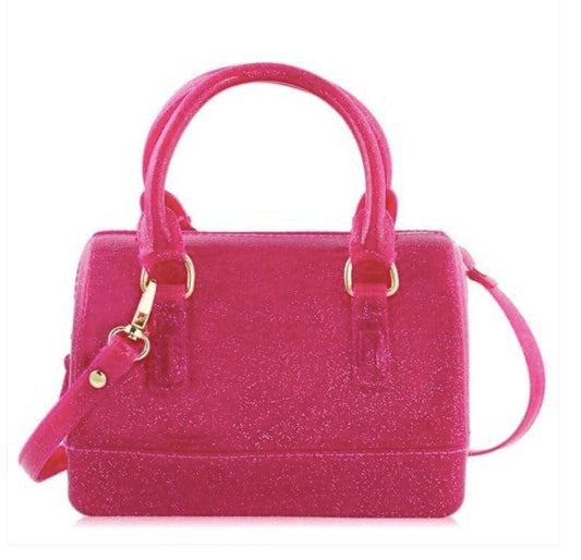 Carrying Kind Ruby Jelly Purse: Fuchsia Sparkle