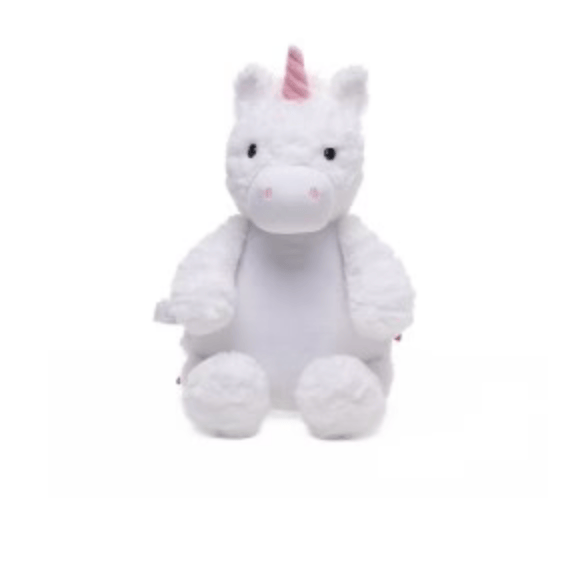 Chubbies Unicorn White Cubbies Classic Collection Embroidery Blank