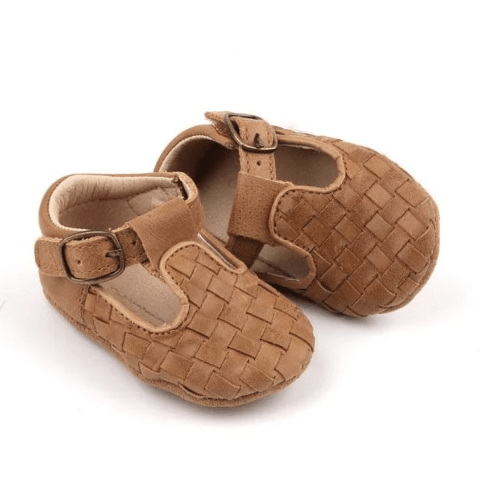 Conscously Baby Leather Woven T-Bar