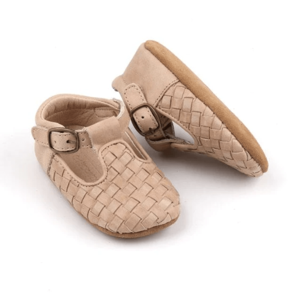 Conscously Baby Leather Woven T-Bar