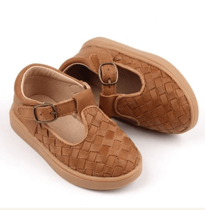 Conscously Baby Leather Woven T-Bar