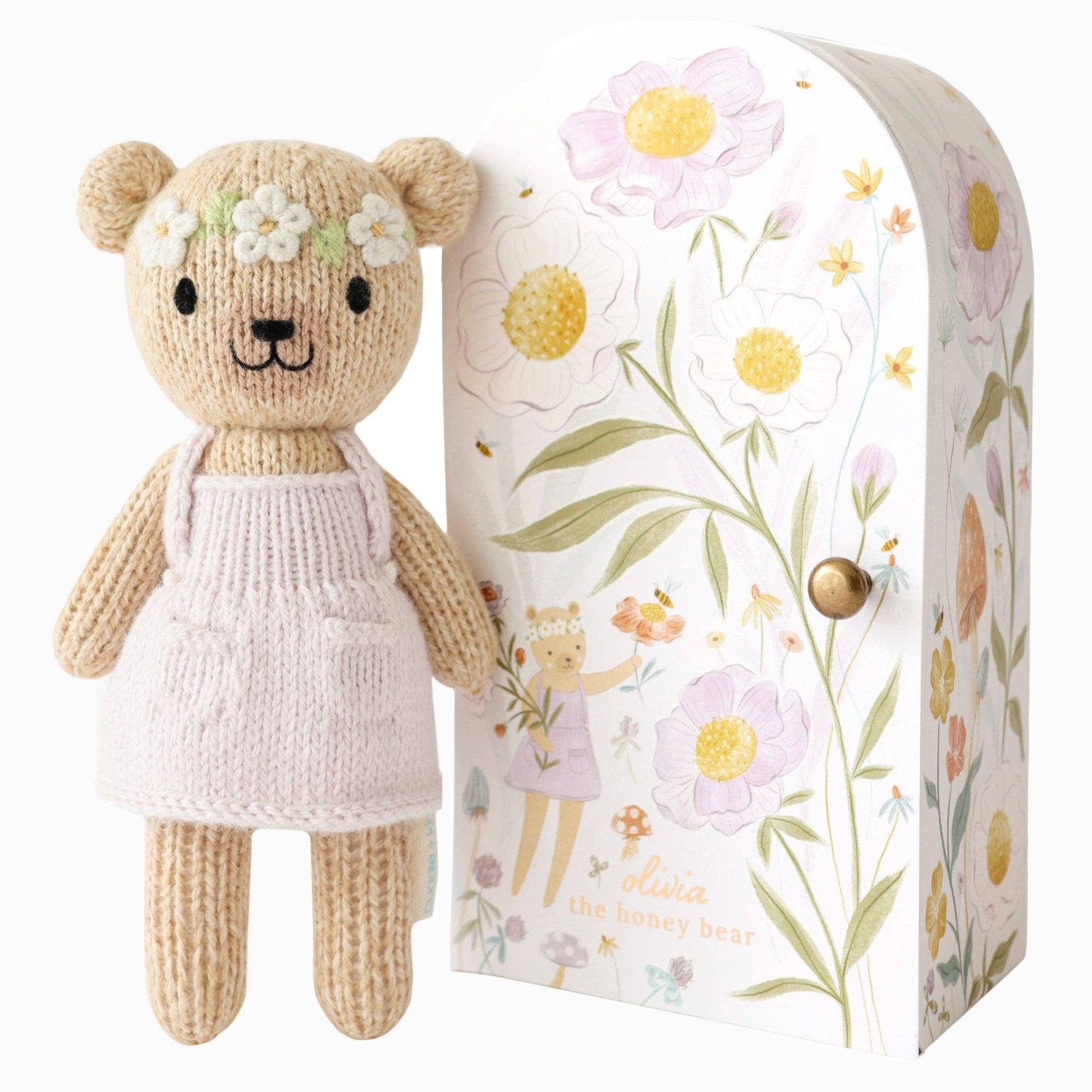 cuddle+kind Tiny Olivia the honey bear, gives 10 meals TINYHONBEROLV4