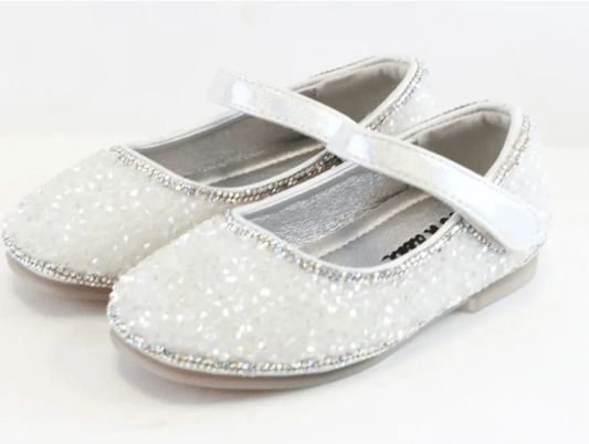 Doe a Dear/ Klien Group Silver / US 6/EUR 22 RHINESTONE Girls Dress Shoes