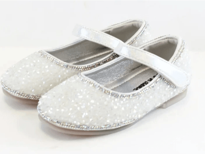 Doe a Dear/ Klien Group Silver / US 6/EUR 22 RHINESTONE Girls Dress Shoes