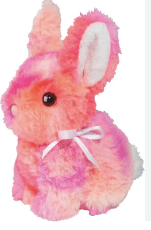 Douglas Pink/Orange Douglas Tiny Tie Dye Bunny