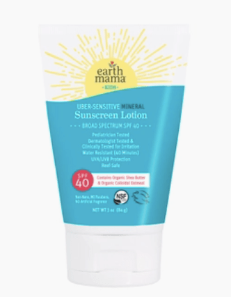 Earth Mama Default Kids Uber-Sensitive Mineral Sunscreen Lotion - SPF 40