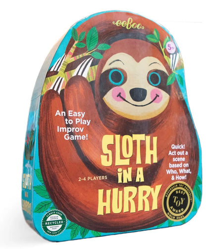 eeboo Sloth in a Hurry Shaped Spinner Game