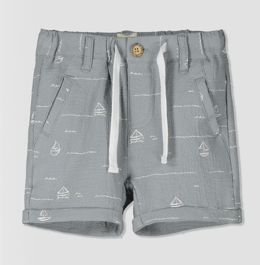 Ettie & H Kensa Woven Shorts Grey Boats