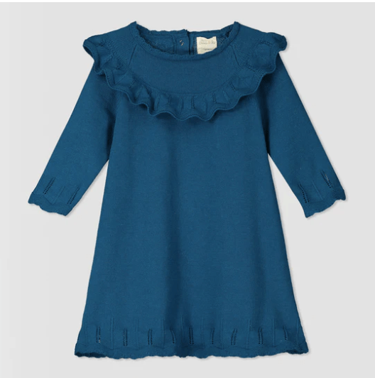 Ettie & H tressa dress in teal knit 12/18M
