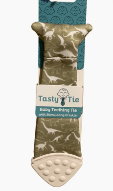 Faire Dino Teether Tasty Tie Teether &. Crinkle Toy