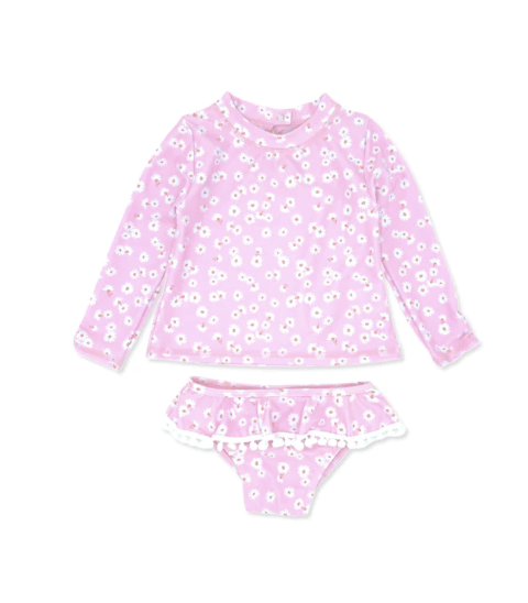 Feather 4 arrow Sandy Toes L/S Baby Ruffle Fairy Tale Pink