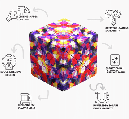 Fun in Motion Toys Cube Confetti Shashibo Cube