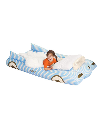 FUNBOY Blue Convertible Kids Sleepover Air Mattress BED-CONVERTIBLE-B