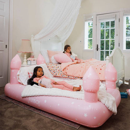 FUNBOY Pink Castle Sleepover Kids Air Mattress BED-CASTLE-P