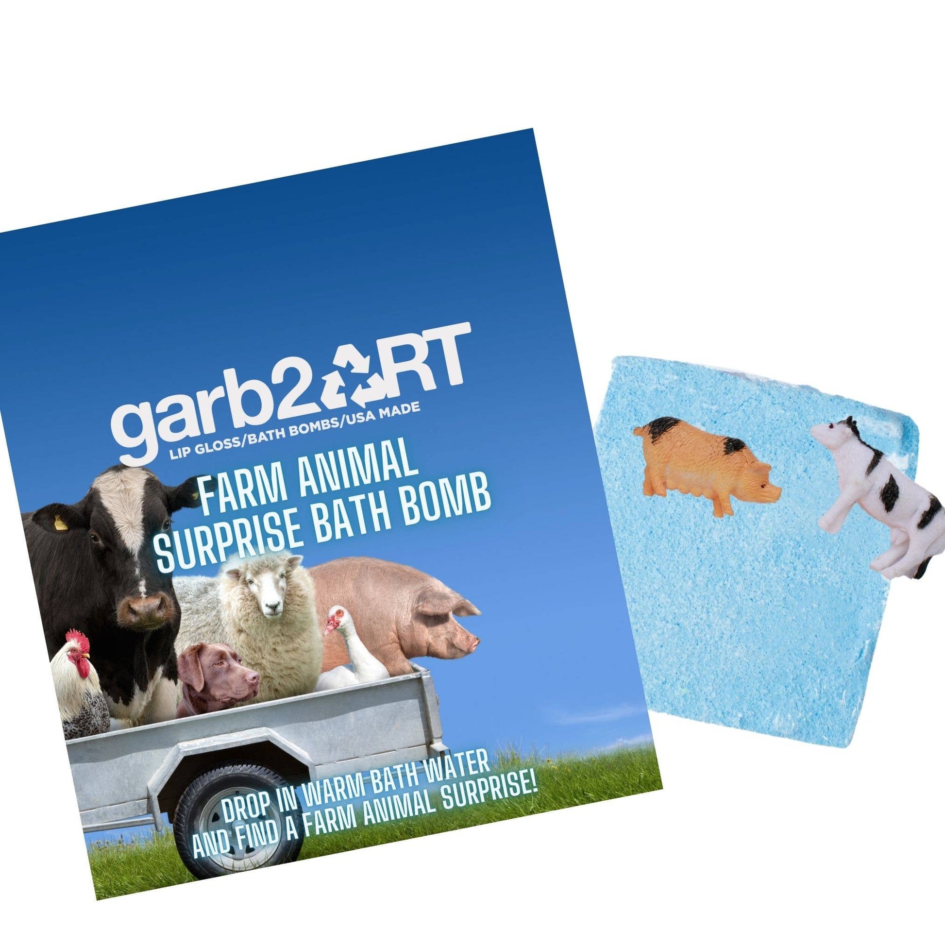 garb2ART Surprise Bath Bomb | Farm Animal FARMBB