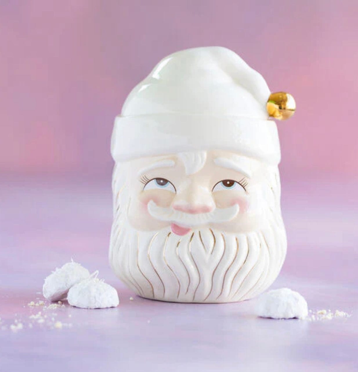 Glitterville Papa Noel Cookie Jar, Ceramic, 12”