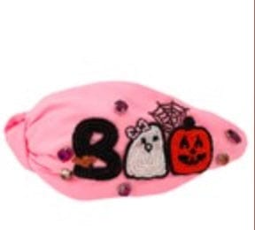 Golden Stella Pink Boo Halloween Theme bead headband
