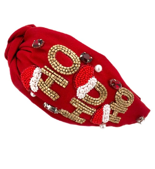 Golden Stella Red HO Ho Christmas headbands