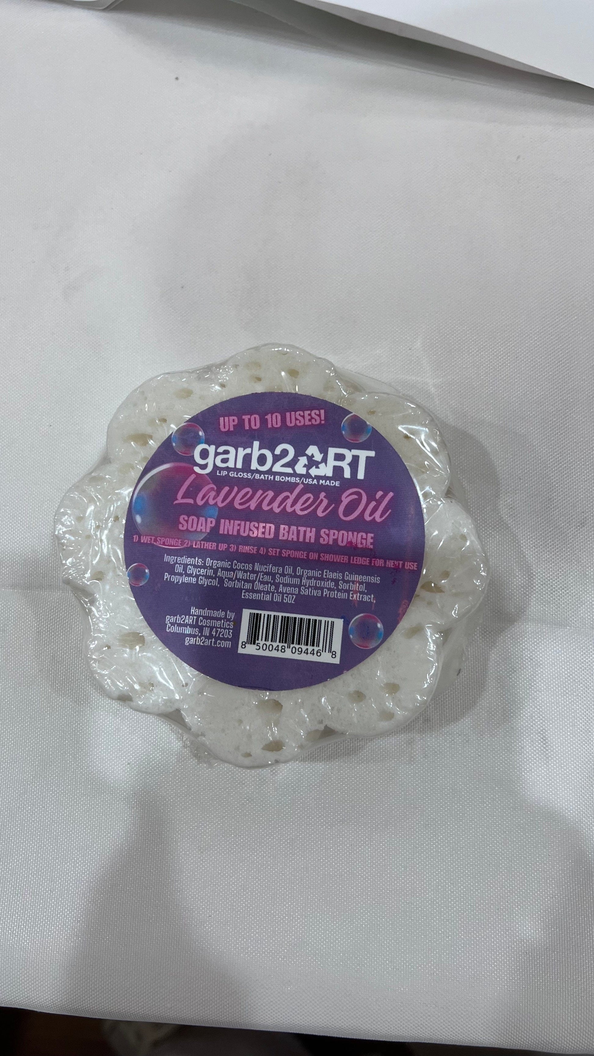 Grab 2 Art Infused Soap Sponge Lavender