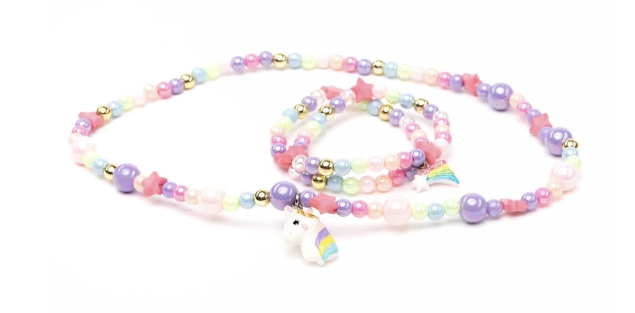 GREAT PRETENDERS Cheerful Starry Unicorn Necklace Bracelet Set