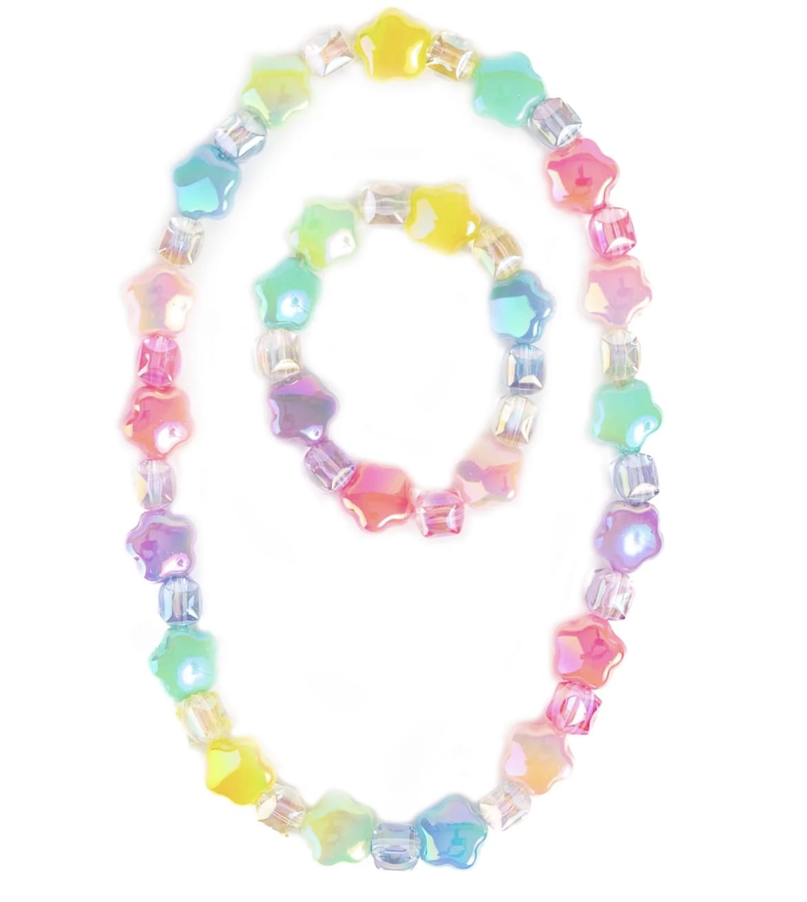 GREAT PRETENDERS Wish Upon A Rainbow Star Necklace & Bracelet Set, 2pc