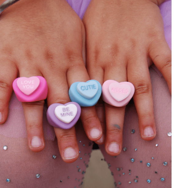 Great Pretenders Candy Heart Rings