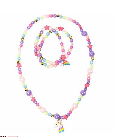 Great Pretenders Cheerful Starry Unicorn Necklace Bracelet Set